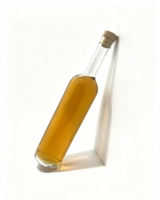 Bouteille en verre transparent pour spiritueux, personnalisable avec logo, très vendue, col long, bouchon en liège, finition mate/givrée, 500ml/700ml/750ml, vente en gros