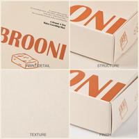 Boîte cadeau pour boulangerie avec couvercle intérieur imprimé, design dessiné à la main |   Emballage alimentaire personnalisé de couleur unie Off-White OEM