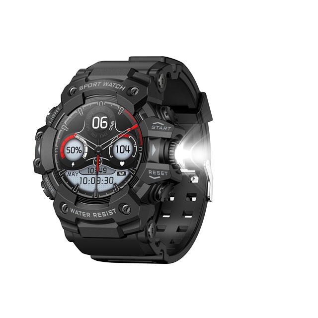 LC21 Outdoors Sport Smart Watch BT Call IP68 Waterproof Watch for Men Flashlight Compass Fitness Watch Smartwatch LC21