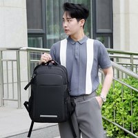 Offre spéciale, sacs à dos pour ordinateur portable et voyage scolaire imperméables noirs personnalisés avec chargeur USB