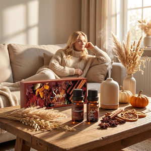 Ensemble d'huiles essentielles aux épices d'automne 8x10ML, <span class=keywords><strong>parfum</strong></span> d'automne citrouille <span class=keywords><strong>cannelle</strong></span> vanille pour bougies, savons, diffuseurs à bâtonnets, OEM, marque privée - Product Image 4