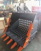 Godet de combat polyvalent Haoen PC200 pour mini-excavatrice de 20 tonnes, matériau Q355B/NM500, certifié ISO9001