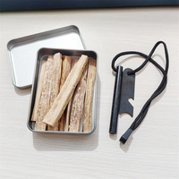 Kit de survie pour allumer le feu avec des bâtonnets de bois gras 100% naturels, allume-feu de camping avec bois gras pour la randonnée en plein air