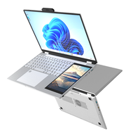 Ordinateur portable léger et portable 15,6 pouces avec écran tactile 7 pouces, processeur Intel N100, personnalisable sur demande, écran IPS, ordinateur portable à double écran