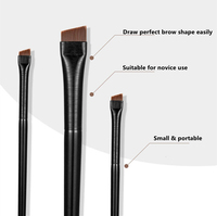 2024 alat rias trendi kuas Eyeliner kuas alis bentuk datar Ultra halus dengan ketebalan Sepan bilah