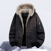 Blouson d'hiver décontracté imperméable personnalisé pour homme, style aviateur tendance, coupe ample grande taille