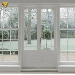 Porta d'Ingresso <span class=keywords><strong>in</strong></span> Legno di Quercia Massello Premium JBDHOME, Preassemblata per Ingresso Principale di Villa, Esterno - Product Image 1