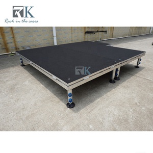 Plateforme d'installation rapide pour événements musicaux 1m*1m, scène extérieure à quatre pieds en promotion - Product Image 2