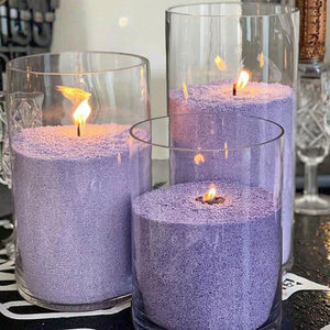 Cera de arena perfumada colorida respetuosa con el medio ambiente, lavanda, decoración de eventos románticos, cera de arena, cielo azul, carillón de viento, vela de arena Natural - Product Image 1