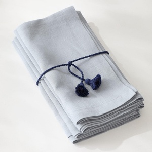 Pure 100% French Flax <b>Linen</b> Napkins Handmade Embroidered Monogram Placemat Organic Cotton <b>Cloth</b> Napkin Plain Dyed for Weddings - Product Image 1