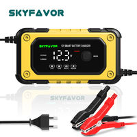 Chargeur de batterie de voiture électrique rapide et automatique 12V 6A, chargeur de batterie intelligent pour batteries EFB, GEL, AGM, au plomb-acide avec réparation par impulsions