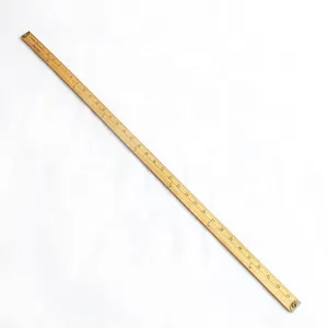 36 Inch Wood Wooden Meter Stick Ruler With Brass Ends