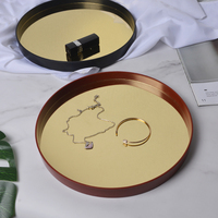 Présentoir rond en fer, décoration pour la maison, miroir, plateau à parfum pour commode, organiseur de bijoux