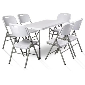 Outdoor Minimalist Design Rectangular Iron <b>Folding</b> <b>Table</b> Stall <b>Table</b> Household Simple <b>Dining</b> <b>Table</b> <b>Chair</b> Portable Z122-Z152-Z183 - Product Image 5
