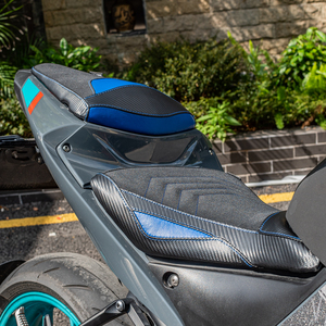 Cojín de Asiento Delantero y Trasero para Motocicleta XXUN, Compatible con Yamaha <span class=keywords><strong>MT</strong></span> <span class=keywords><strong>03</strong></span> YZF R3 2015 a 2024, Accesorios de Repuesto para Asiento de Moto - Product Image 4