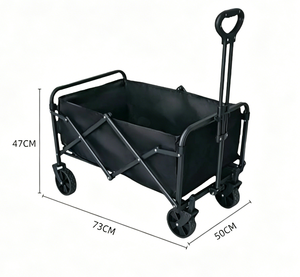 Katlanabilir Hafif Karbon Çelik Dört Tekerlekli Taşınabilir Açık Hava Alışveriş Seyahat Arabası Çok Fonksiyonlu Kamp Arabası Bahçe Arabası - Product Image 6