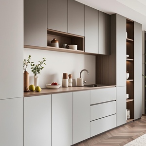 <span class=keywords><strong>Buffet</strong></span> moderne de luxe en bois massif blanc fait à la main pour le salon, l'hôtel, la cuisine - Bar à café, casiers avec grande capacité - Product Image 2