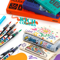 Marqueurs textiles rechargeables aux couleurs vives, marqueurs de peinture textile pour vêtements, t-shirts, DIY, graffiti, stylos d'art textile pour étudiants