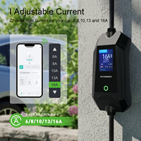 Chargeur EVSE portable 11 kW Gb/T, charge programmée, courant réglable, application optionnelle, CEE rouge 16A, triphasé, OEM ODM