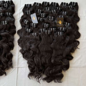 Vendeur de paquets de cheveux non traités Vente en gros Cheveux humains de temple indien Extensions de cheveux ondulés alignés sur les cuticules de vison - Product Image 2