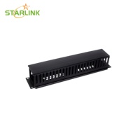 Accessoires pour armoire Starlink : Gestion de câbles 2U en plastique