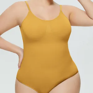 Modeladores roupa íntima sem costura, moda popular, plus size, macacão, virilha aberta, calças para mulheres, controle quente, body