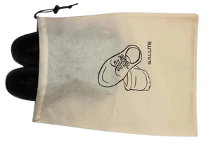 Sacs d'emballage non tissés recyclables avec cordon de serrage, impression offset et thermoscellage pour chaussures, avec sac textile - Product Image 3