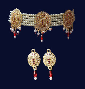 Elegante conjunto de collar hecho a mano para mujer, fiesta de boda y joyería para ocasiones especiales a los mejores precios de la India - Product Image 1