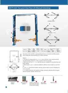Pont élévateur automobile à deux colonnes 8800LBS/4000kg 1900mm pour atelier, déverrouillage manuel/électrique - Product Image 4