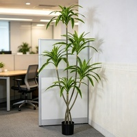 Bonsaï artificiel sur pied, décoration en bois brésilien, plantes vertes en pot pour intérieur, affichage sur fenêtre, aménagement paysager