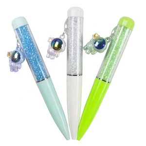 O & Q Hot Bán ABS Pha Lê Long Lanh Chất Béo Xoắn Bút Với Đẹp Mặt Dây Chuyền Trẻ Em Bóng Bút Biểu Tượng Tùy Chỉnh Màu Xanh 0.7Mm Cho Học Sinh Trung Học - Product Image 4