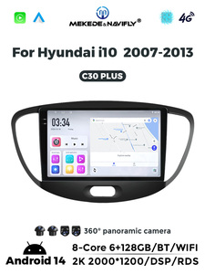 MEKEDE 8core 6 + 128GB Autoradio Android Navigation Car-play <span class=keywords><strong>Auto</strong></span> <span class=keywords><strong>FM</strong></span> 1280*720 Résolution Écran pour Hyundai I10 2007-2013 - Product Image 5