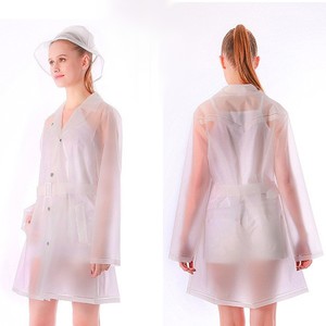 Veste de pluie imperméable en EVA personnalisée de haute qualité, durable et réutilisable pour femmes adultes, taille moyenne, longue, pour la randonnée - Product Image 1