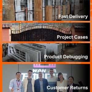 Sang Trọng Lưới Tản Nhiệt Thiết Kế Bên Ngoài Nhập Kim Loại Cửa Sắt Rèn Cửa Nhiệm Vụ Nặng Nề Đường Vào Cửa Sắt - Product Image 5