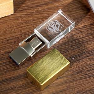 Wedding Gift 2 in 1 USB 2.0 3.0 Pendrive <strong>Crystal</strong> Transparent <strong>Memory</strong> <strong>Stick</strong> 4GB 8GB 16GB 32GB 64GB 128GB Custom USB Flash Drive - Product Image 4