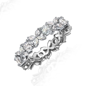 Yfn đồ trang sức 925 Sterling bạc thiết kế độc đáo bướm Baguette 5A cubic zircon Vòng - Product Image 5