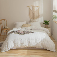 Ensemble de literie en coton de haute qualité 3 pièces 300TC taille King, comprenant une housse de couette et un couvre-lit, pour mariage, maison, hôtel