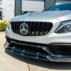 Bodykit alettatore anteriore in fibra di carbonio per Mercedes-Benz C W205 C205 C63 AMG <span class=keywords><strong>W218</strong></span> CLS63 Kit di conversione 2015 paraurti per auto - Product Image 6