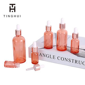 Flacon compte-gouttes en verre or rose 5ml 100ml avec pipette en verre pour sérum de soin de la peau - Logo personnalisé disponible - Product Image 6