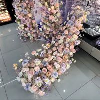 Mur de fleurs artificielles géantes en soie en forme de papillon, plusieurs couleurs, pour décoration de scène de mariage et d'événements (vente en gros)