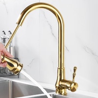 Mitigeur de cuisine monotrou en acier inoxydable chromé robinet de pulvérisation extractible chaud et froid Style classique bon prix