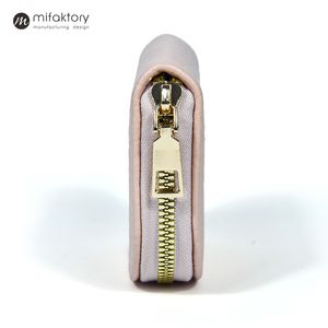 คุณภาพดีแฟชั่นสีทึบกระเป๋าสตางค์หลายช่องช่องใส่บัตรกระเป๋าสตางค์ซิปกระเป๋าเหรียญ - Product Image 3