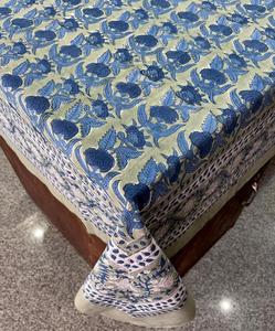 Alta demanda, fabricante indio, bloque de mano, mantel impreso, mantel Floral de algodón, mantel de tela, alfombrillas para decoración del hogar, juego de servilletas - Product Image 3