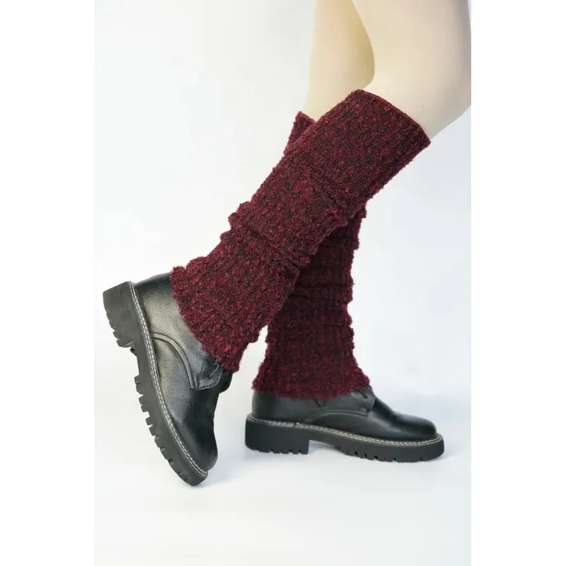 OEM Fashion Boot Cuff Knitted Leg Warmers Custom Women Knee High Leg Warmer