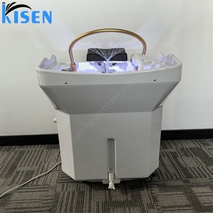 Kisen Bac à shampoing mobile professionnel portable 60L Zen-flow pour salons de beauté, mobilier de spa, design moderne - Product Image 6