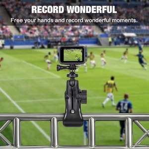 Accessoires pour caméra d'action, forte force de maintien 360° ° Supports de fixation articulés réglables pour trépieds ou tables, <span class=keywords><strong>pince</strong></span> de fixation pour appareil photo - Product Image 5