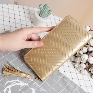 Porte-monnaie personnalisé en cuir Pu pour femmes, <span class=keywords><strong>portefeuille</strong></span> Long pour cartes, vente en gros, collection - Product Image 1