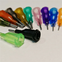 18G vert 1/4 pouces embouts en plastique en acier inoxydable aiguille de distribution embouts émoussés distribution aiguille de colle aiguilles jetables industrielles