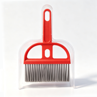 Mini balayette et pelle en plastique PET avec brosse métallique pour le nettoyage du clavier, du bureau, et du véhicule, avec manche pour le lavage et le nettoyage de la voiture