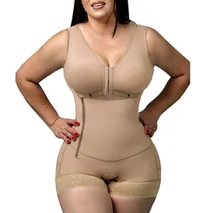 自有品牌Powernet无裆哥伦比亚鞘身套装塑身衣臀部提升Faja产后塑身衣